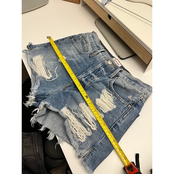 FRAME Denim Rigid Re-release short distressed high rise denim size 27 100 cotton - Picture 8 of 8